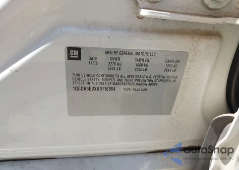 2010 Cadillac Cts Standard z USA, uszkodzony, nr VIN 1G6DK5EVXA0116064